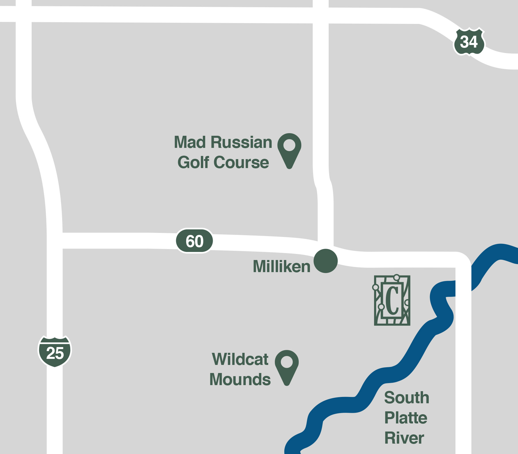 Map - Centennial Crossing, Milliken Colorado